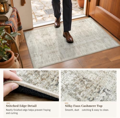 Beige Area Rug 10x14 for Living Room Bedroom - Image 4