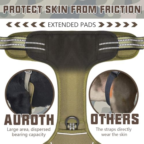 AUROTH Tactical Dog Harness for Large Dogs, Heavy Duty No Pull Pet Vest - Image 5