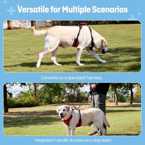 Dog Lifting Harness for Medium Dogs, Dual Handle Dog Support Harness for Daily - Image 6