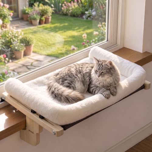 Pecute Cat Windowsill Perch, Cloud-Soft Cat Bed by pecute