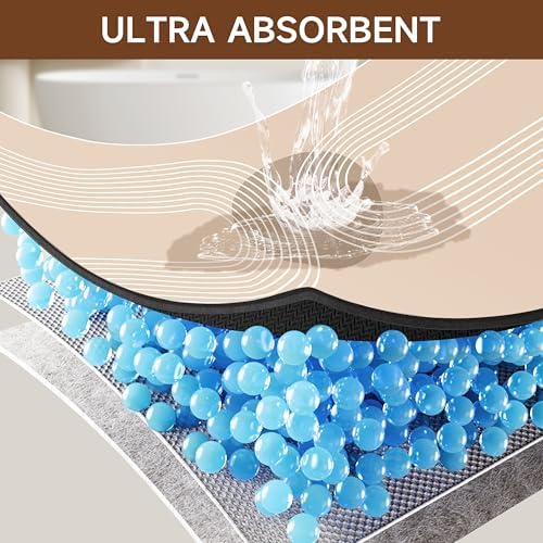 Ultra Thin Bath Mat 32"x20", Absorbent Quick Dry Washable Bath Rug - Image 6