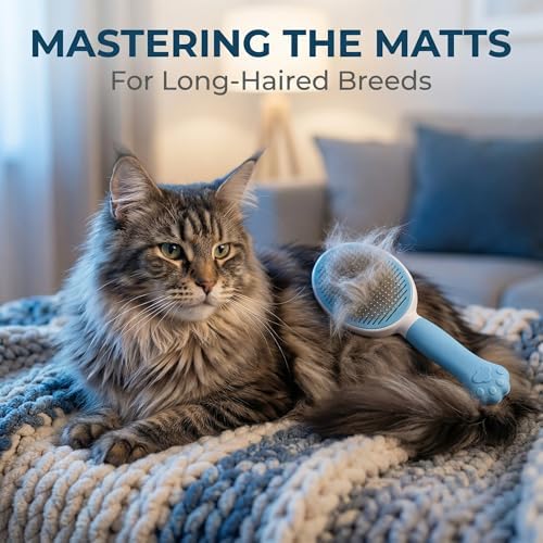 Cat Brush for Shedding for Indoor Cats & Dog Brush for Shedding - Image 4