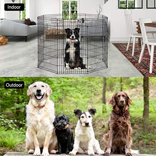 BestPet | Foldable Dog Playpen | 48 Inch, 8 Panels | Metal Pet Exercise Pen | - Image 3