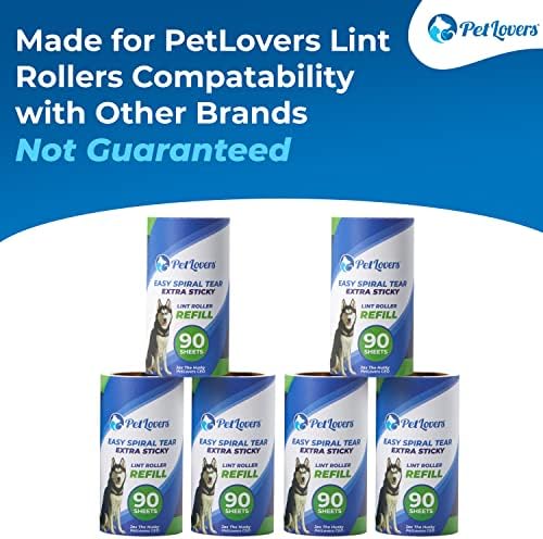 PetLovers Extra Sticky Lint Roller 6 Pack of Refills Only - Image 3