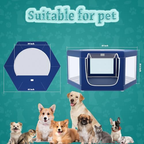 XVISHX 45x45 Inches Hexagonal Type Puppy Playpen, Dog Playpen - Image 5