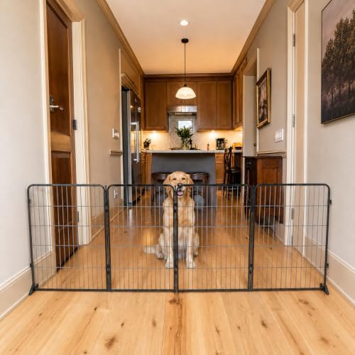 Extra Wide Adjustable Dog Gate – 32 inch Tall & Up to 107 Inch Wide 4 Panel - Image 4