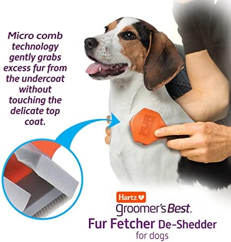 Hartz Groomer's Best Fur Fetcher De-Shedder Dog Brush - Image 4