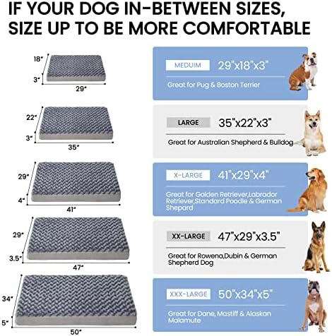 Orthopedic Memory Foam Bed for Medium Dogs, Cooling Crate Mat - Image 5