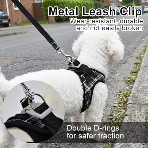 AIITLE Step in Dog Harness and Leash Set Plaid Adjustable - Image 4