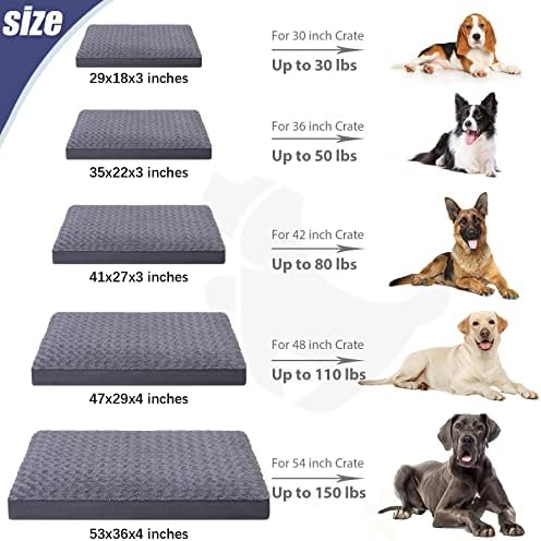 KSIIA Washable Dog Bed for Crate Waterproof for Medium Dogs, 35x22 Inch - Image 6