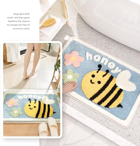 Molesun Bee Bath Mat 16x24, Soft Absorbent Microfiber Bath Rugs - Image 7