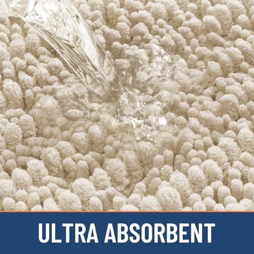 Smiry Bathroom Rugs 47X24, Extra Soft Rubber Backing Chenille Bath Mats - Image 5