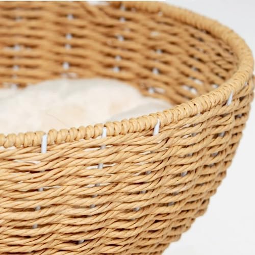 SHENGOCASE Cat Tree Tower with Rattan Wicker Basket, Handwoven Large Nest - Image 6