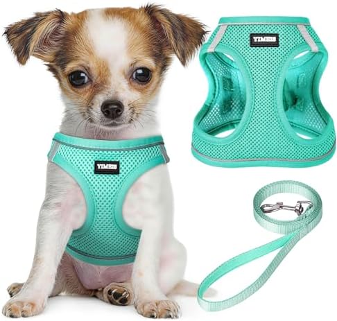 No Pull Dog Puppy Harness and Leash Set Reflective Mesh Vest Large by YIMEIS