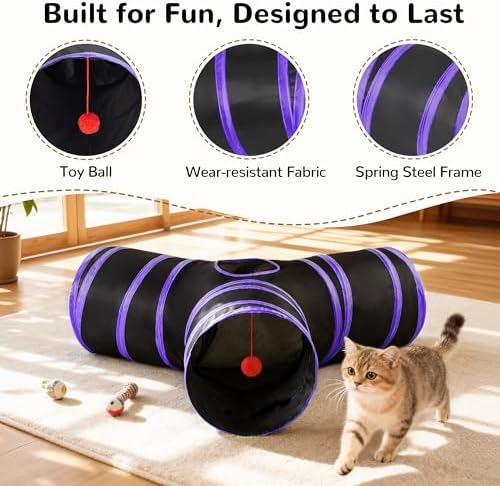 Tempcore Cat Tunnel, 3-Way Collapsible Toy - Image 5