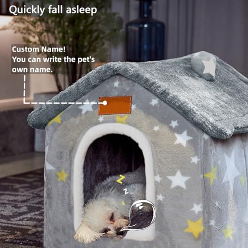 BXEBUI Dog House Indoor Memory Sponge, Foldable Dog House Kennel Bed Mat - Image 4