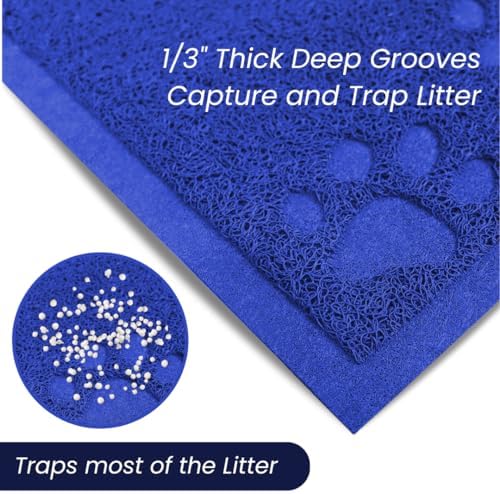 Andalus Extra Large Cat Litter Mat, Non-Slip & Easy to Clean Cat Litter Box Mat - Image 4