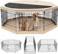 PETIME Foldable Metal Dog Exercise Pen/Pet Puppy Playpen Kennels Yard Fence by PETIME