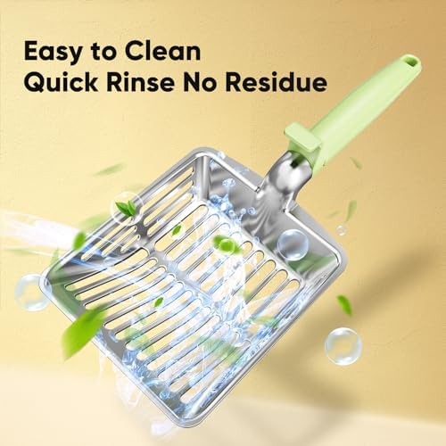 Large Metal Cat Litter Scoop w/ Deep Shovel, Dual-Size Holes & Hanging Hook - Image 5