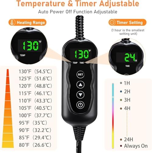 INVENHO Heated Cat Bed, Waterproof Adjustable Temperature Dog Cat Heating Pad - Image 4