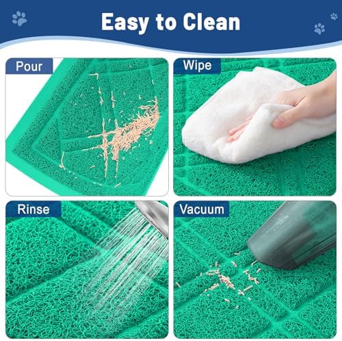 Smiry Cat Litter Box Mat 30x17, Non-Slip Water Resistant Litter Trapping Mat - Image 5