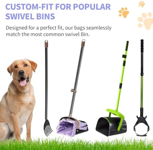 125 Pack Large Dog Poop Bags for A&H Swivel Bin Pooper Scooper Purple - Image 2