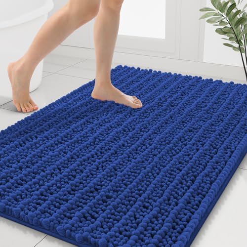 Smiry Bathroom Rugs 40X32, Extra Soft Rubber Backing Chenille Bath Mats by Smiry
