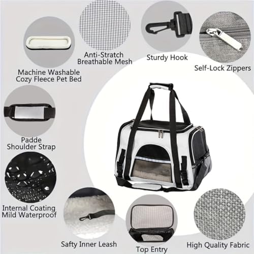 Cat Carrier Bag, Airline Approved Soft Carrier - Image 3