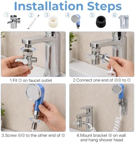 Sink Faucet Hose Sprayer Akamino Hair Washing Hand Shower Spray Faucet - Image 4