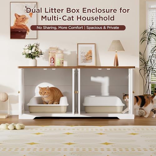 Cat Litter Box Enclosure, 47.2" Cat Litter Box Furniture - Image 4
