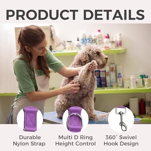 Dog Grooming Loop 47cm/18.5in Extension Strap 2 Pack 6 D Ring Table Arm Extender - Image 3