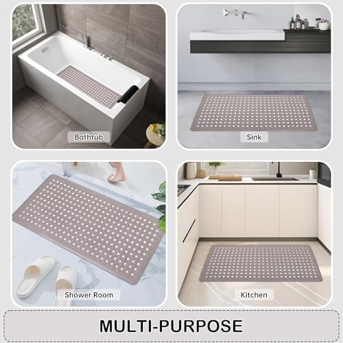 Non-Slip Bathtub and Shower Mats, Power Grip Bath Mat 35 x 16.3 Inch - Image 6