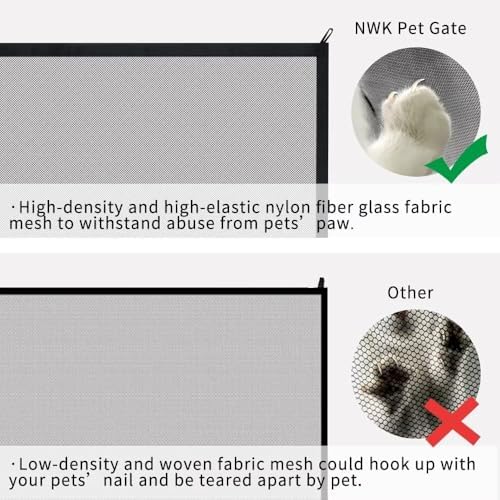 NWK 2Pcs Dog Gate for Stairs and Doorways 43''X30'', 30’’ Tall - Image 5