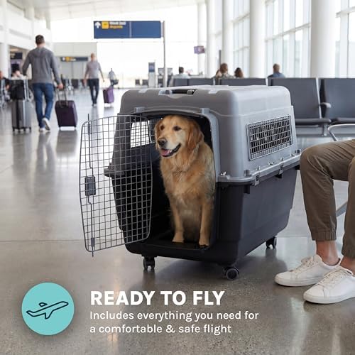 SportPet Airline Compliant X-LARGE 35.5" Travel Dog Kennel-Durable Plastic - Image 5