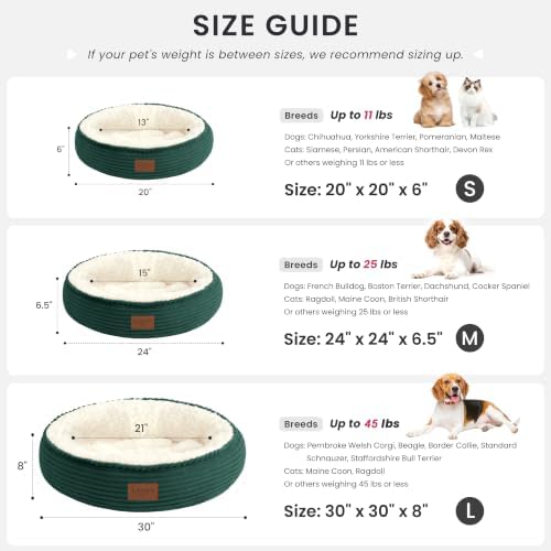 Love's cabin Round Donut Cat and Dog Cushion Bed, 24in Pet Bed - Image 4