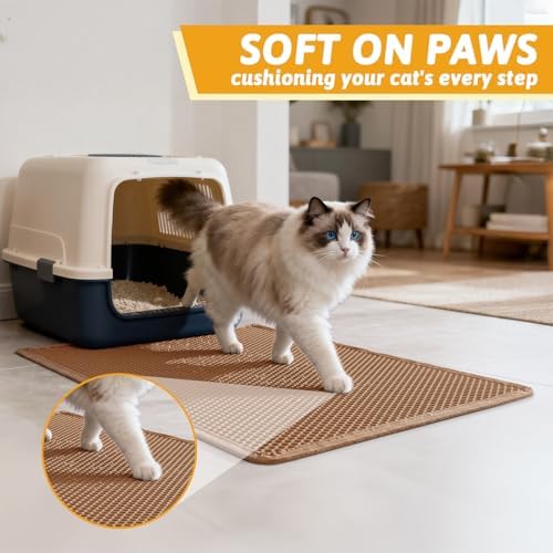 Pieviev Litter Mat, Double-Layer Waterproof Litter Trap - Image 4