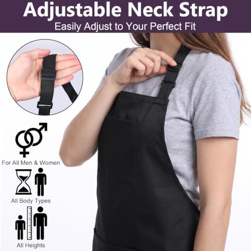 Amabro Hair Stylist Apron Adjustable 4 Pockets Hair Stylist Dog Grooming - Image 5