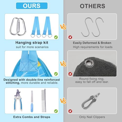 BEAUTYZOO Dog Grooming Hammock for Small Dogs/Cats, Nail Trim Restraint - Image 5