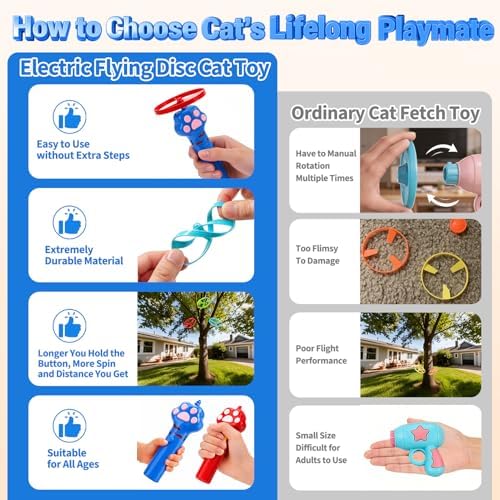 BABORUI Cat Toy Disc Launcher, Rechargeable Interactive Cat Fetch Toy Launcher - Image 2