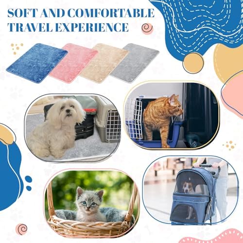Drydiet 4 Pcs Cat Carrier Pad Reversible Liner, 17 x 11 Inch - Image 6