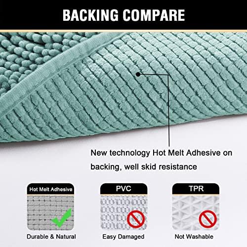 H.VERSAILTEX Bathroom Rug Shag Shower Mat Machine-Washable Plush Bath Mats - Image 6