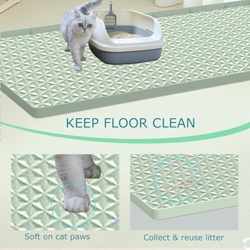 Cat Litter Mat for Litter Box, Silicone Large Cat Litter Trapping Mat - Image 3