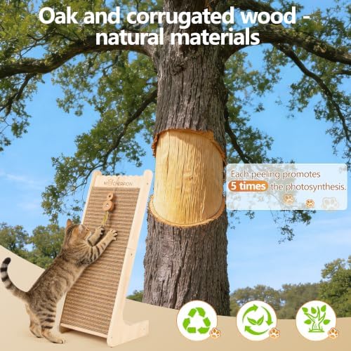 Cork Cat Scratching Board for Indoor Cat-1 Frame&2 Replaceable Scratch Pads - Image 4