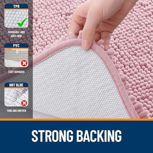 OLANLY Bathroom Rugs 35x24, Extra Soft Absorbent Chenille Bath Rugs - Image 6
