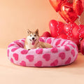 LE SURE Shown on TV Jacquard Donut Dog Beds Large, Lover Hearts 36x36x8in by Lesure