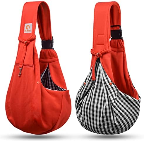 Tomkas Small Dog Cat Sling Carrier Puppy Purse Travel Wrap Soft Crossbody Pet - Image 6