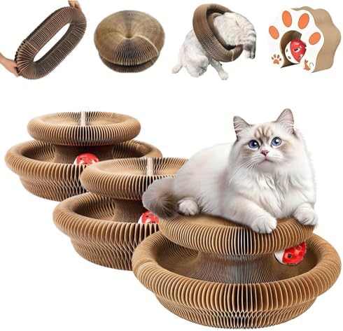 Kitty Curls Cat Toy, Foldable Magic Organ Toy, Cat Scratcher Board by Unknown