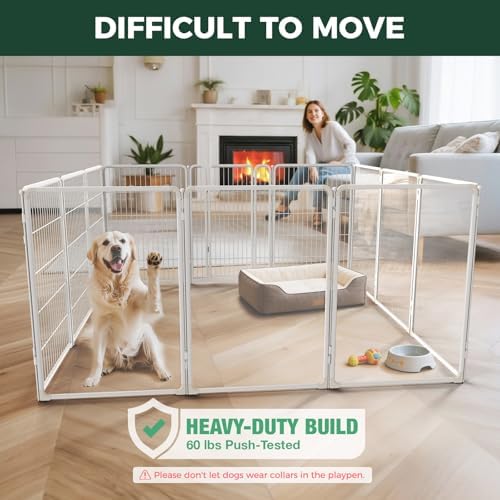 FXW AuraSpace Pro Acrylic & Wire Mesh Indoor Dog Playpen, 12 Panels - Image 2