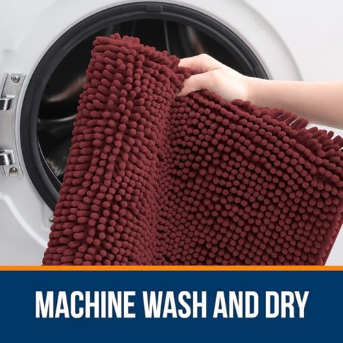 OLANLY Large Bathroom Rugs 47x32, Extra Soft Absorbent Chenille Bath Rugs - Image 5