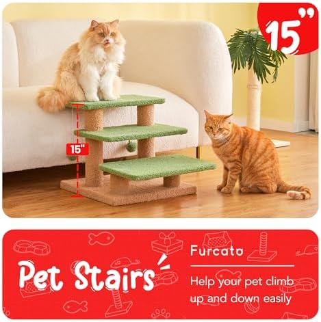 15''H Green Multi-Step Pet Stairs - Image 2
